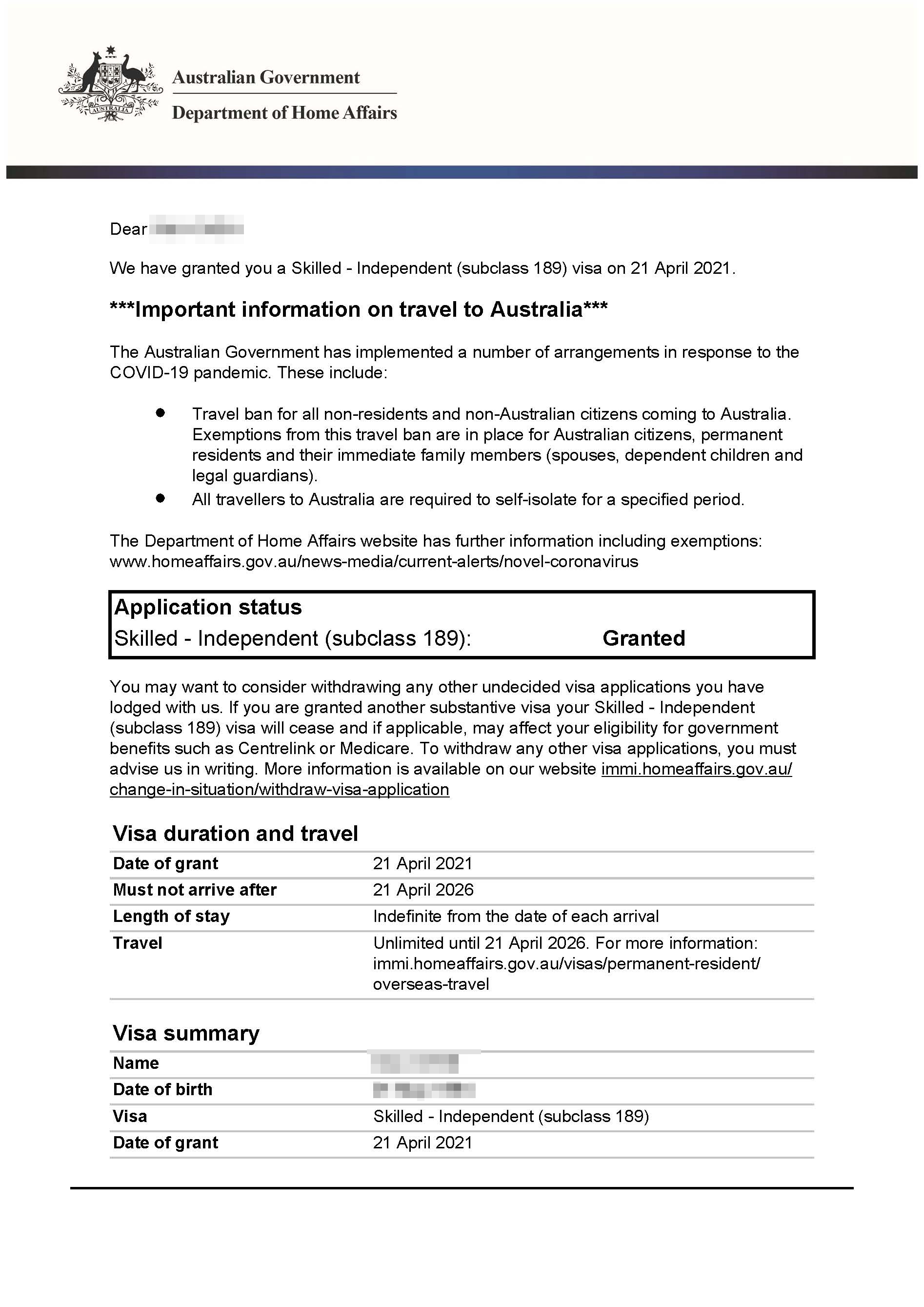 Australian Skilled Immigration
